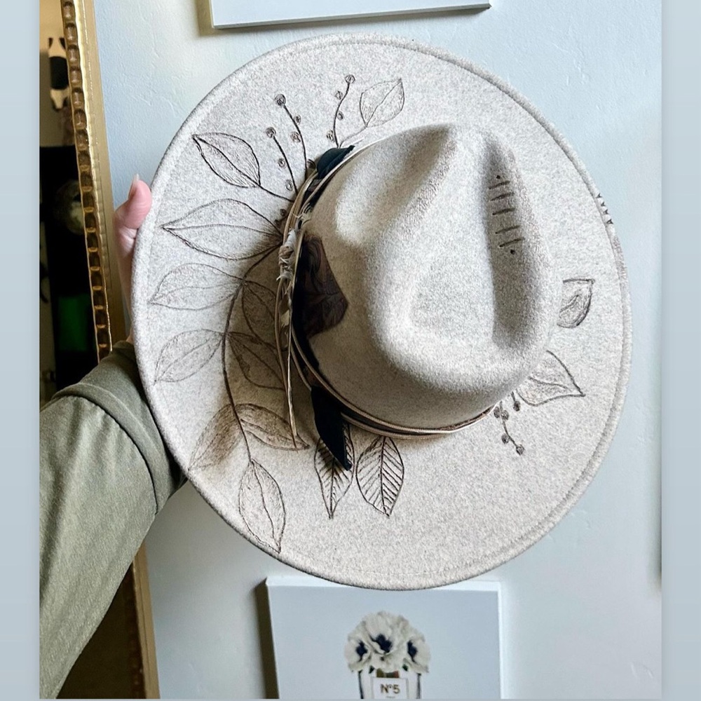 Burned Boho hat